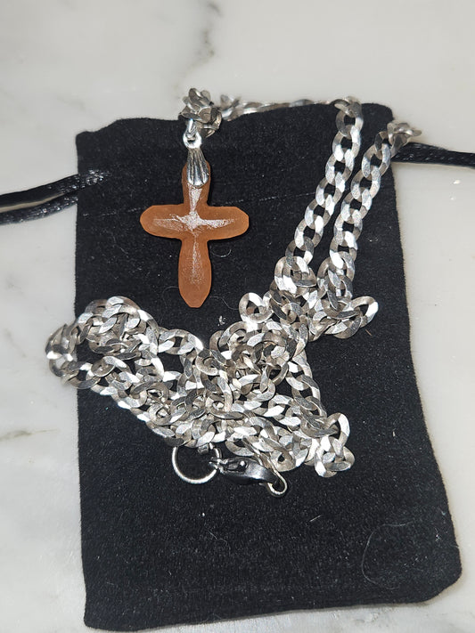 .925 silver Wulfenite Pendant